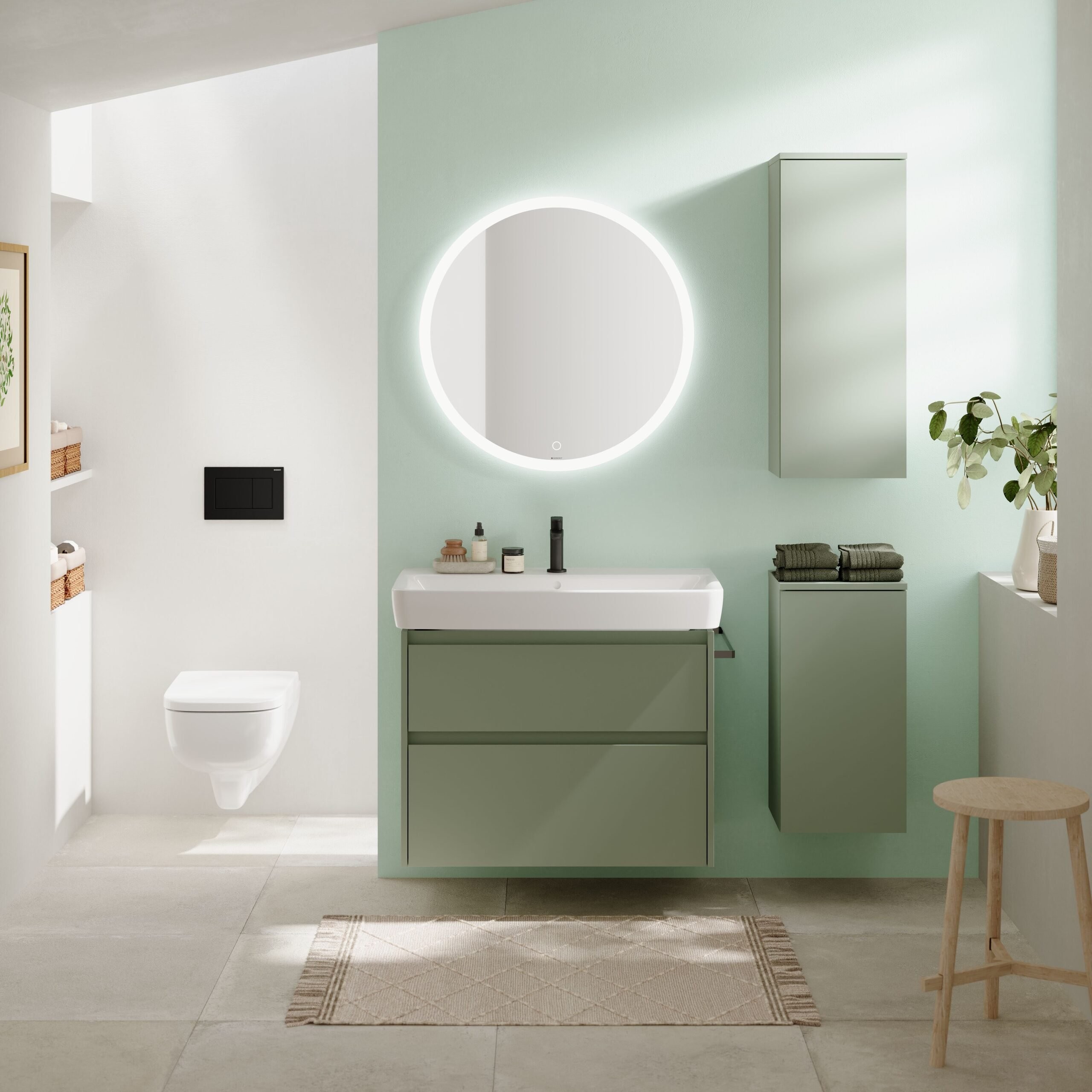2026 renova plan frontal 2drw cabinet sidecabinet sagegreen